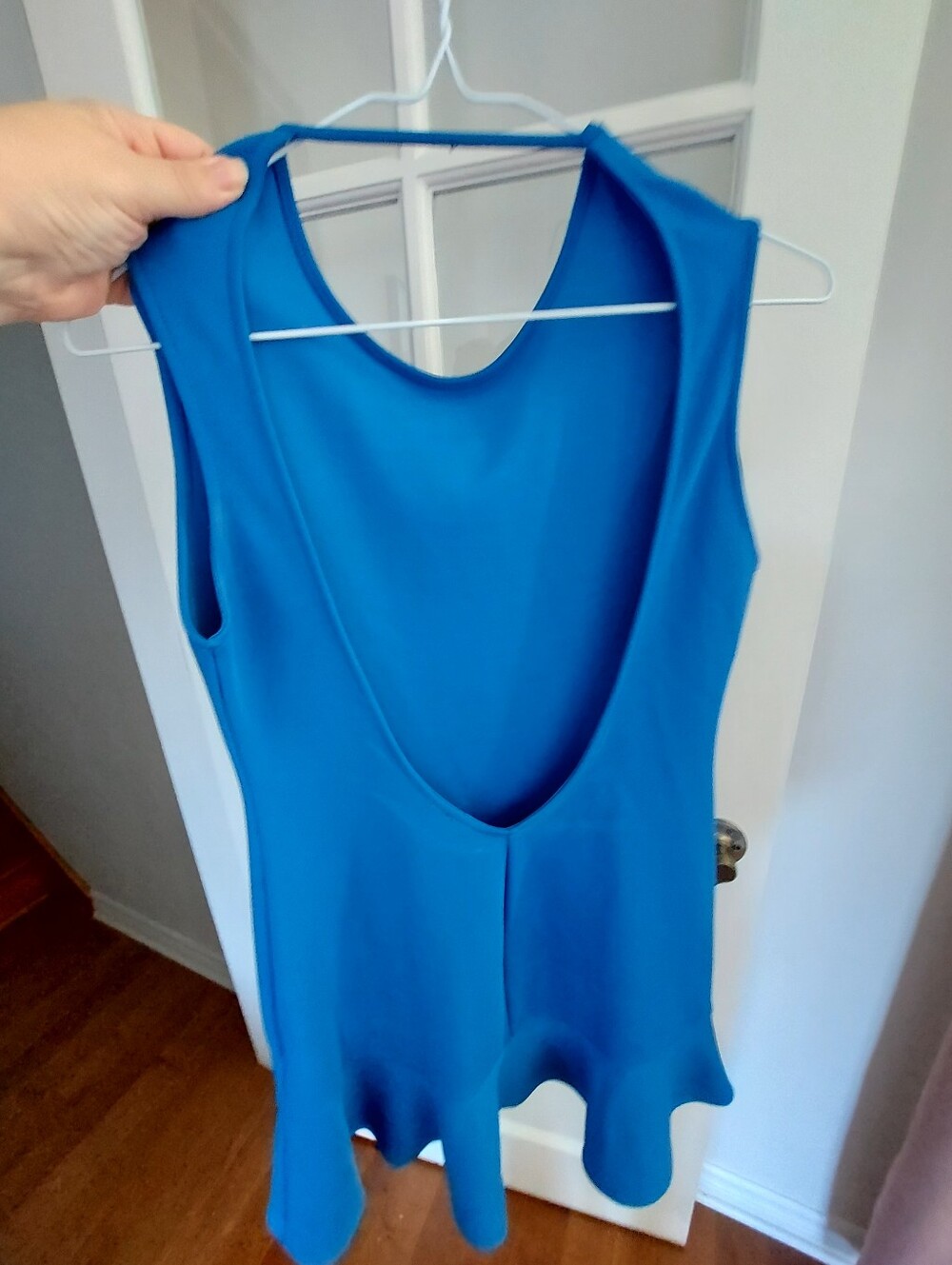 Open Back Sleeveless Ruffle-Hem Dress - Picture 3 of 3